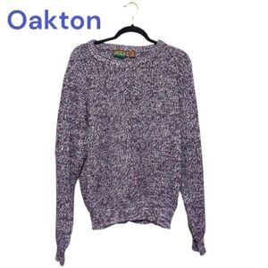Vintage Mens Oakton Limited Purple Long Sleeve Sweater Acrylic Y2K 90'S